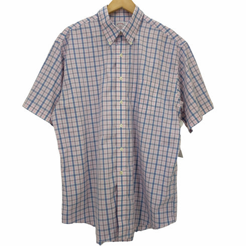 ブルックスブラザーズ 346 BROOKS BROTHERS ボックスシルエットボタンダウンチェックシャツ メンズ JPN:L