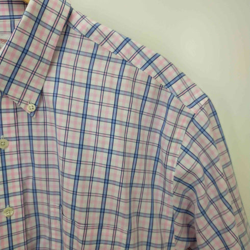 ブルックスブラザーズ 346 BROOKS BROTHERS ボックスシルエットボタンダウンチェックシャツ メンズ JPN:L