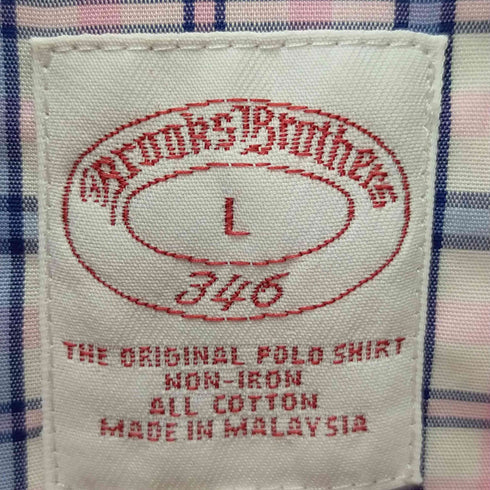 ブルックスブラザーズ 346 BROOKS BROTHERS ボックスシルエットボタンダウンチェックシャツ メンズ JPN:L