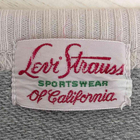 リーバイスヴィンテージクロージング Levis Vintage Clothing ヴィンテージ加工 染み込みプリント 前V ラグラン クルーネックスウェット メンズ JPN:L