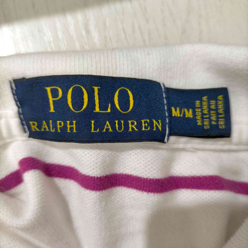 ポロラルフローレン POLO RALPH LAUREN ポニー刺繍 ボーダー ポロシャツ メンズ import:M