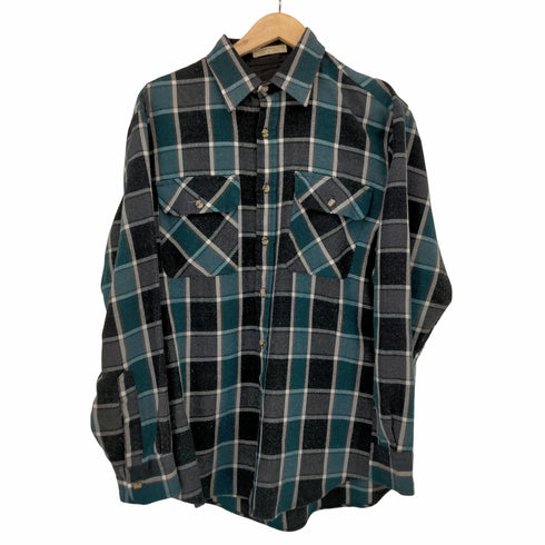 ノースウェスト NORTH WEST 90S アクリルチェックシャツ メンズ import:M