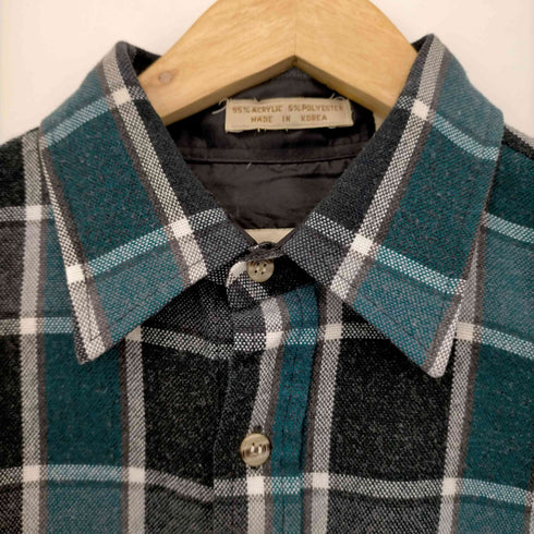 ノースウェスト NORTH WEST 90S アクリルチェックシャツ メンズ import:M