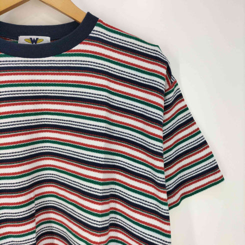 HELLOW WELCOME ボーダークルーネックTシャツ メンズ M~L