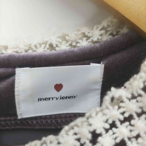 メリージェニー merry jenny ベロアAラインワンピース ブラック レディース FREE