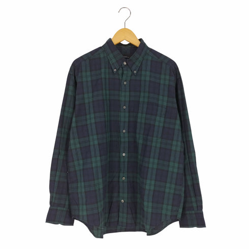 ユナイテッドアローズグリーンレーベルリラクシング UNITED ARROWS green label relaxing チェック ボタンダウンシャツ メンズ JPN:L
