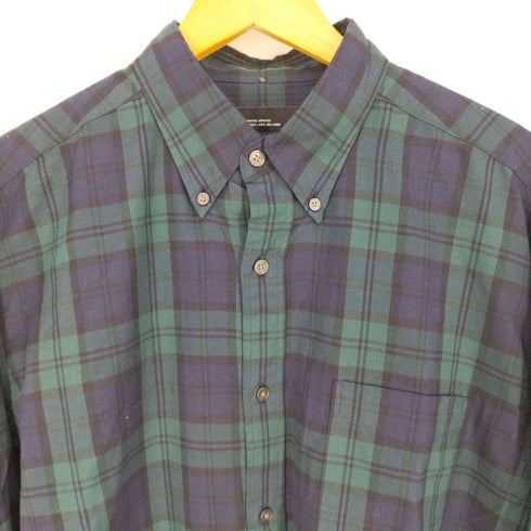 ユナイテッドアローズグリーンレーベルリラクシング UNITED ARROWS green label relaxing チェック ボタンダウンシャツ メンズ JPN:L