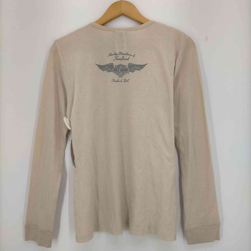 ハーレーダヴィットソン HARLEY DAVIDSON Y2K 鷲総柄プリント サーマルTシャツ レディース import:XL