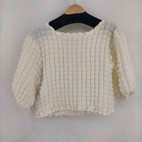 ダブルクローゼット w closet ポコポコ2WAY半袖ブラウス レディース