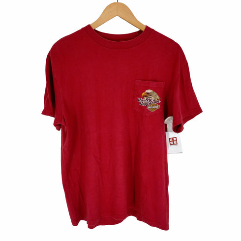ハーレーダヴィットソン HARLEY DAVIDSON フロントポケット両面プリントクルーネックTシャツ メンズ JPN:L