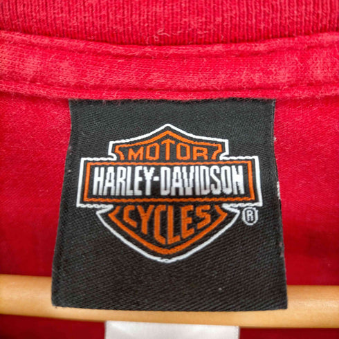 ハーレーダヴィットソン HARLEY DAVIDSON フロントポケット両面プリントクルーネックTシャツ メンズ JPN:L