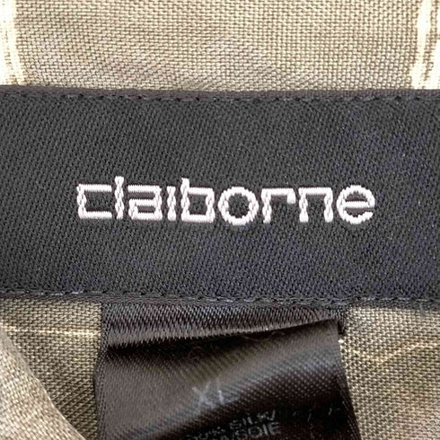 クレイボーン Claiborne 総柄 シルク半袖シャツ メンズ XL