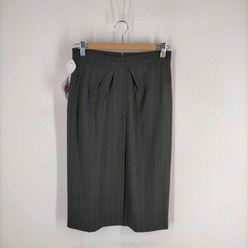 マックスマーラ MAXMARA 白タグ 1Bウール ストライプスカートセットアップ レディース 42