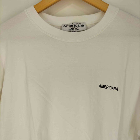 アメリカーナ Americana 別注 両面プリント ヘムアシンメトリー クルーネックTシャツ レディース