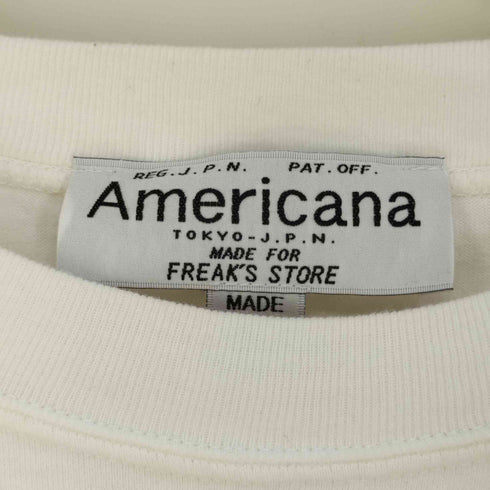 アメリカーナ Americana 別注 両面プリント ヘムアシンメトリー クルーネックTシャツ レディース