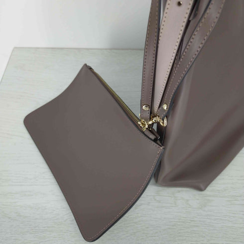ジャンニ ノターロ GIANNI NOTARO ターンロックレザーショルダーバッグ レディース