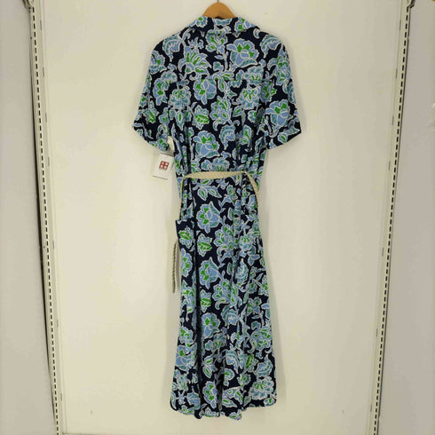 ザラ ZARA BELTED SHIRT DRESS フローラル シャツ ドレス ワンピース レディース import:L