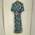 ザラ ZARA BELTED SHIRT DRESS フローラル シャツ ドレス ワンピース レディース import:L