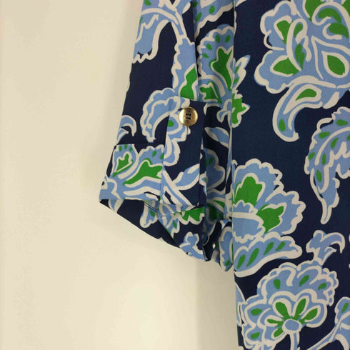 ザラ ZARA BELTED SHIRT DRESS フローラル シャツ ドレス ワンピース レディース import:L