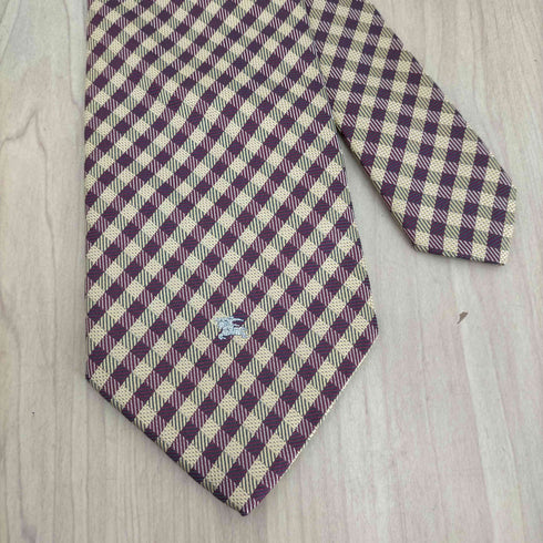 バーバリーズ BURBERRYS ロゴ刺繍バイアスチェックネクタイ メンズ