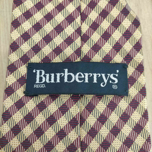 バーバリーズ BURBERRYS ロゴ刺繍バイアスチェックネクタイ メンズ