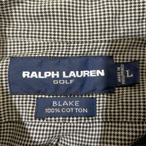 ラルフローレンゴルフ RALPH LAUREN GOLF BLAKE ポニー刺繍 千鳥格子 BDシャツ メンズ import:L