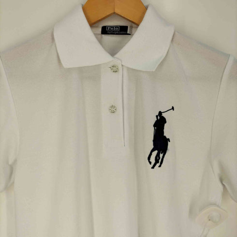 ポロバイラルフローレン Polo by RALPH LAUREN ビッグポニー刺繍 アームナンバリング 3 ポロシャツ レディース import:XL