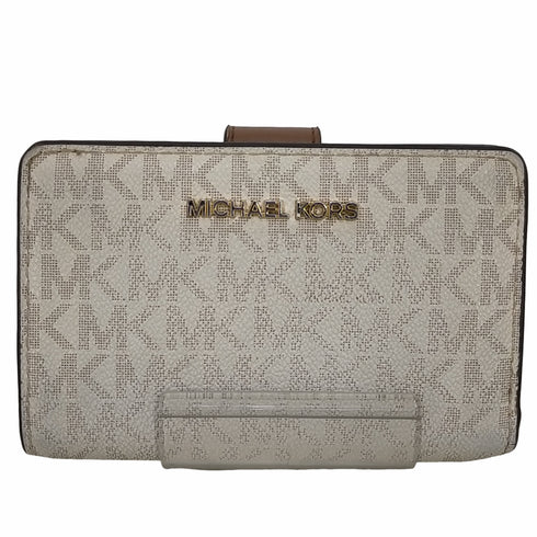 マイケルコース Michael Kors MKシグネチャー JET SET TRAVEL ビルフォールド ジップ コンパクトウォレット レディース
