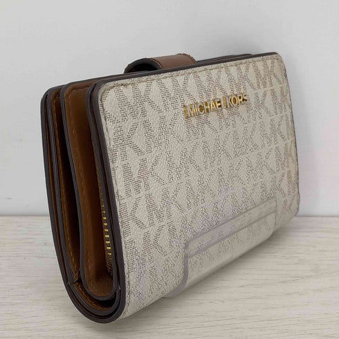マイケルコース Michael Kors MKシグネチャー JET SET TRAVEL ビルフォールド ジップ コンパクトウォレット レディース