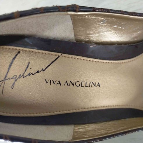 ビバアンジェリーナ VIVA ANGELINA クロコ型押しパンプス レディース JPN:23