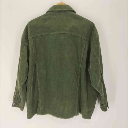 ザラ ZARA Corduroy overshirt コーデュロイ オーバー シャツ ジャケット レディース import:L