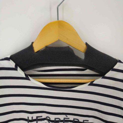 ルルウィルビー LOULOU WILLOUGHBY メッセージプリントボーダーボートネックカットソー レディース JPN:2