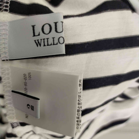 ルルウィルビー LOULOU WILLOUGHBY メッセージプリントボーダーボートネックカットソー レディース JPN:2