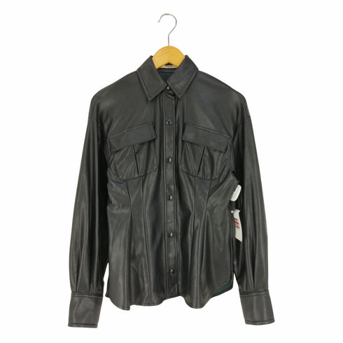 スロー バイ スライ THROW by SLY VEAGAN LEATHER TUCKED シャツ レディース FREE