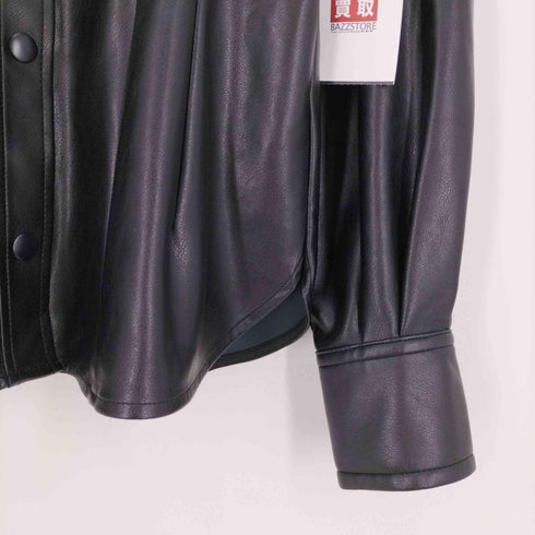 スロー バイ スライ THROW by SLY VEAGAN LEATHER TUCKED シャツ レディース FREE