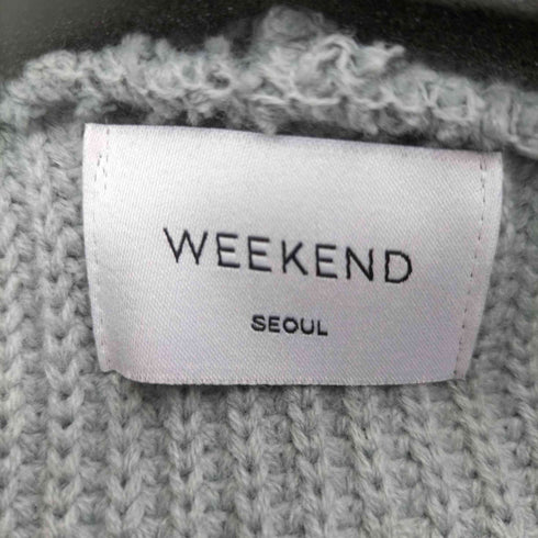 ウィークエンド WEEKEND SEOUL ハーフボタン サムホール リブニットプルオーバーパーカー メンズ ONE SIZE