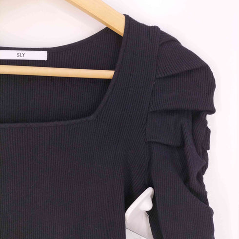 スライ SLY SQUARE NECK TUCK SLEEVE トップス レディース FREE