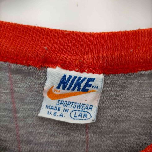 ナイキ NIKE 70S MADE IN USA ツートンラグランヘンリーネックカットソー ベースボールシャツ ゴツナイキ メンズ import:L