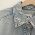 ザラ ZARA クラッシュ加工 デニムシャツジャケット レディース XS