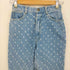 ORA JEANS ドット柄 ジッパーフライ テーパード デニム パンツ レディース