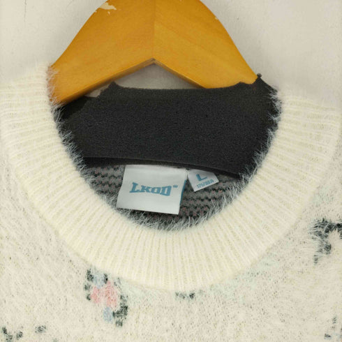 LKOD フラワーパターン ヘアリーニット レディース import:L