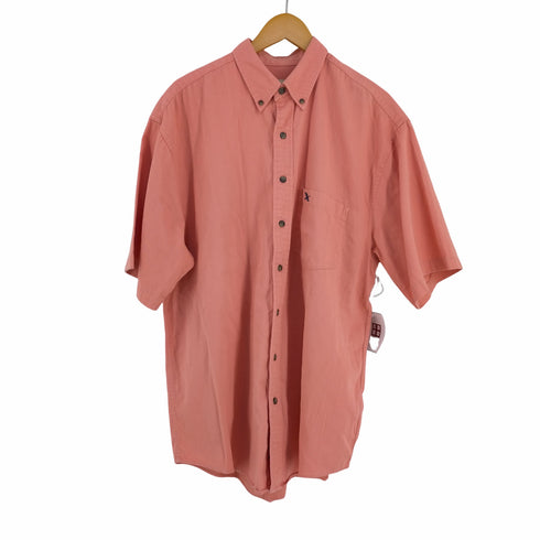 エディーバウアー Eddie Bauer 白タグ 後染め ボタンダウン S/S シャツ メンズ import:L