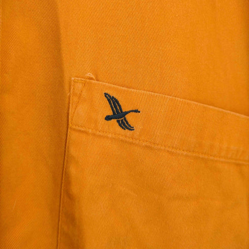 エディーバウアー Eddie Bauer 白タグ 後染め ボタンダウン S/S シャツ メンズ import:L