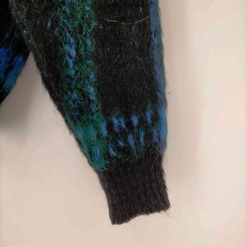 キャンパス CAMPUS 60S WOOL-MOHAIR ウールモヘア総柄カーディガン 毛足長め メンズ import:L