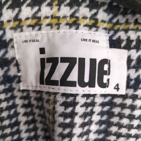 izzue ダブルジップ 千鳥格子 フーディハーフコート IDEAL ZIPPER メンズ JPN:4