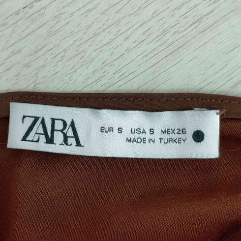 ザラ ZARA サテンキャミワンピース レディース S