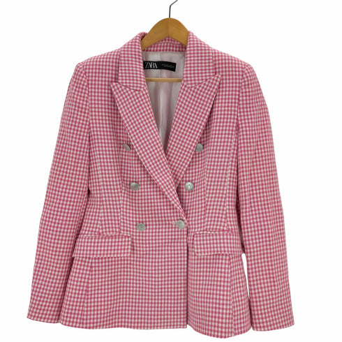 ザラ ZARA 千鳥格子 テーラードジャケット レディース S