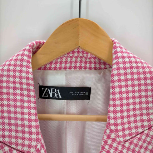 ザラ ZARA 千鳥格子 テーラードジャケット レディース S