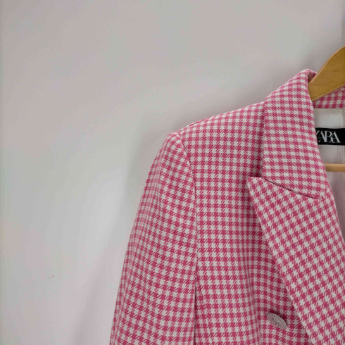 ザラ ZARA 千鳥格子 テーラードジャケット レディース S