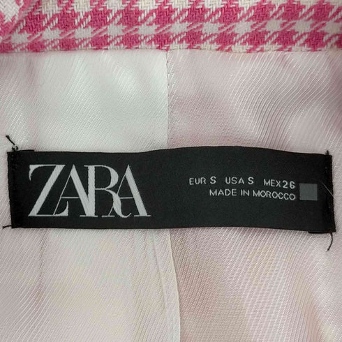 ザラ ZARA 千鳥格子 テーラードジャケット レディース S